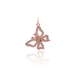 Exquisite Hollow Micropavé Butterfly Pendant-Jewelry Making Accessories   20x16mm