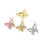 Exquisite Hollow Micropavé Butterfly Pendant-Jewelry Making Accessories   20x16mm