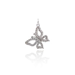 Exquisite Hollow Micropavé Butterfly Pendant-Jewelry Making Accessories   20x16mm