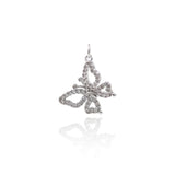 Exquisite Hollow Micropavé Butterfly Pendant-Jewelry Making Accessories   20x16mm