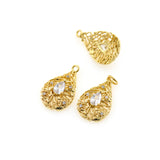 Exquisite Hollow Drop Shape Pendant-Jewelry Making Accessories   12.5x21mm - BestBeaded