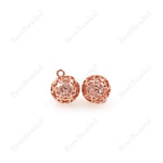 Hollow Round Ball Pendant,8mm Ball Spacer Charms for DIY Jewelry Accessories