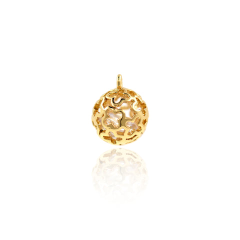 Exquisite Round Hollow Pendant-Jewelry Making Accessories   8mm