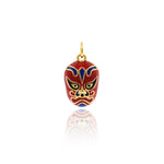 Chinese Peking Opera Mask pedant - Jewelry Making Accessories   11x18mm