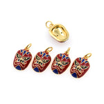 Chinese Peking Opera Mask pedant - Jewelry Making Accessories   11x18mm