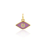Minimalist Enamel Evil Eye Pendant-Jewelry Making Accessories   11x8mm