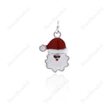Christmas Pendant, Enamel Santa Claus Charms,DIY personalized Jewelry Accessories 11x16mm