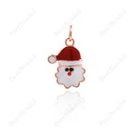 Christmas Pendant, Enamel Santa Claus Charms,DIY personalized Jewelry Accessories 11x16mm