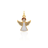 Exquisite Micropavé Angel Pendant-Jewelry Making Accessories   12.5x15mm