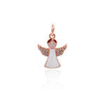 Exquisite Micropavé Angel Pendant-Jewelry Making Accessories   12.5x15mm