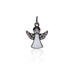 Exquisite Micropavé Angel Pendant-Jewelry Making Accessories   12.5x15mm