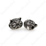 Lucky Cat Spacer Beads,Brass Metal Cute Animal Charms,Jewelry Making Supplies 12x7.5MM