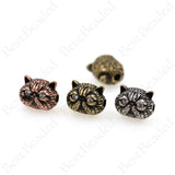 Lucky Cat Spacer Beads,Brass Metal Cute Animal Charms,Jewelry Making Supplies 12x7.5MM