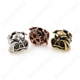 Large Bulldog Spacer Charms,Antique Animal Head Beads,DIY Paracord 550 Bracelet Accessories 28x24mm
