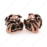 Large Bulldog Spacer Charms,Antique Animal Head Beads,DIY Paracord 550 Bracelet Accessories 28x24mm