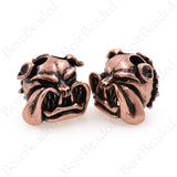 Large Bulldog Spacer Charms,Antique Animal Head Beads,DIY Paracord 550 Bracelet Accessories 28x24mm