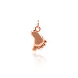 Minimalist Feet Pendant-Jewelry Making Accessories   10x13x3.3mm
