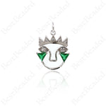 Gold Plated King Pendant,DIY Bracelet/Necklace King Charms,Handmade Supplies 16x20mm