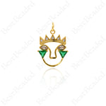 Gold Plated King Pendant,DIY Bracelet/Necklace King Charms,Handmade Supplies 16x20mm
