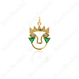 Gold Plated King Pendant,DIY Bracelet/Necklace King Charms,Handmade Supplies 16x20mm