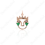 Gold Plated King Pendant,DIY Bracelet/Necklace King Charms,Handmade Supplies 16x20mm