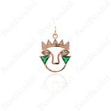 Gold Plated King Pendant,DIY Bracelet/Necklace King Charms,Handmade Supplies 16x20mm