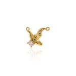 Exquisite Witcher Hat Zircon Pendant-Jewelry Making Accessories   14x16mm