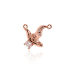 Exquisite Witcher Hat Zircon Pendant-Jewelry Making Accessories   14x16mm