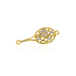 Exquisite Badminton Racquet Zircon Pendant-Jewelry Making Accessories   24x9mm
