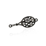 Exquisite Badminton Racquet Zircon Pendant-Jewelry Making Accessories   24x9mm