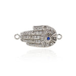 Delicate Palm Evil Eye Connector-Jewelry Making Accessories   22x10mm