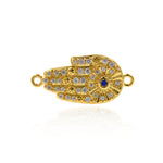 Delicate Palm Evil Eye Connector-Jewelry Making Accessories   22x10mm