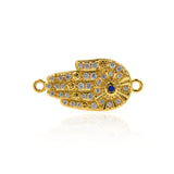 Delicate Palm Evil Eye Connector-Jewelry Making Accessories   22x10mm