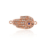 Delicate Palm Evil Eye Connector-Jewelry Making Accessories   22x10mm