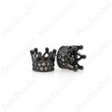 King Crown Spacer Beads,Large Hole Mini Crown Beads,European Style Charms,DIY Jewelry Supplies 7x5mm