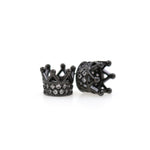 Delicate Micro-Pavé Crown Beads-Jewelry Making Accessories   7x5mm