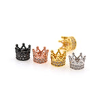 Delicate Micro-Pavé Crown Beads-Jewelry Making Accessories   7x5mm