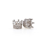 Delicate Micro-Pavé Crown Beads-Jewelry Making Accessories   7x5mm
