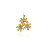 Shiny Enamel Flower Pendant-DIY Jewelry Making Accessories   18x18mm