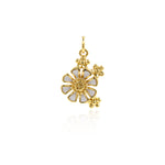 Shiny Enamel Flower Pendant-DIY Jewelry Making Accessories   18x18mm