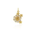 Shiny Enamel Flower Pendant-DIY Jewelry Making Accessories   12x18mm