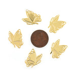 Shiny Minimalist Butterfly Pendant-DIY Jewelry Making Accessories   21x5.5mm