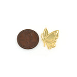 Shiny Minimalist Butterfly Pendant-DIY Jewelry Making Accessories   21x5.5mm