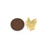 Shiny Minimalist Butterfly Pendant-DIY Jewelry Making Accessories   21x5.5mm