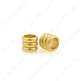 Matte Gold Tube Spacer Beads,Large Hole Rondelle Spacers,for DIY Handmade Supplies 5.7x5.5mm