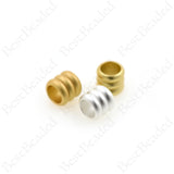 Matte Gold Tube Spacer Beads,Large Hole Rondelle Spacers,for DIY Handmade Supplies 5.7x5.5mm