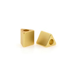 Matte Gold Plated Triangle Spacer Beads Jewelry Findings 6x7mm