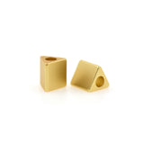 Matte Gold Plated Triangle Spacer Beads Jewelry Findings 6x7mm