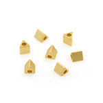 Matte Gold Plated Triangle Spacer Beads Jewelry Findings 6x7mm