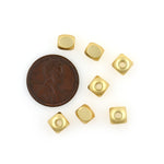 Shiny Minimalist Square Beads-DIY Jewelry Making Accessories   6x6mm